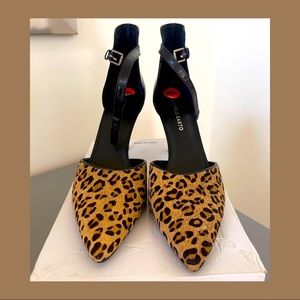 Franco Sarto d'Orsay heels calf hair & leather